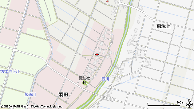 〒953-0031 新潟県新潟市西蒲区羽田の地図
