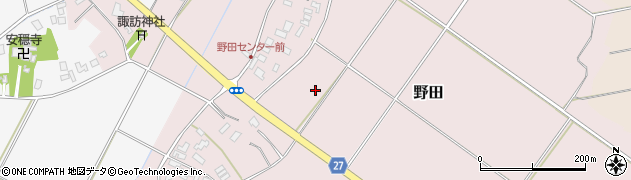 新潟県阿賀野市野田周辺の地図