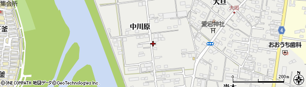 福島県福島市岡部（中川原）周辺の地図