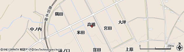福島県福島市町庭坂高橋周辺の地図