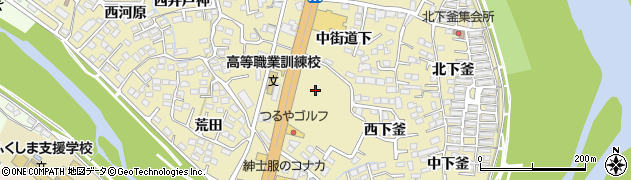福島県福島市本内南街道下周辺の地図