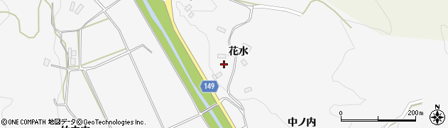 福島県伊達市霊山町山戸田花水周辺の地図