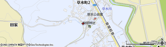 新潟県新潟市秋葉区草水町周辺の地図