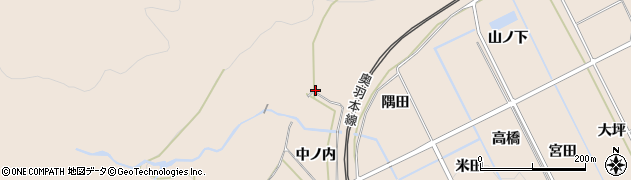 福島県福島市町庭坂（中ノ内）周辺の地図