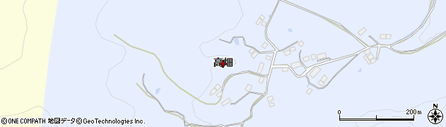 福島県伊達市保原町富沢（高畑）周辺の地図