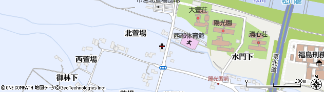 福島県福島市笹木野北萱場周辺の地図