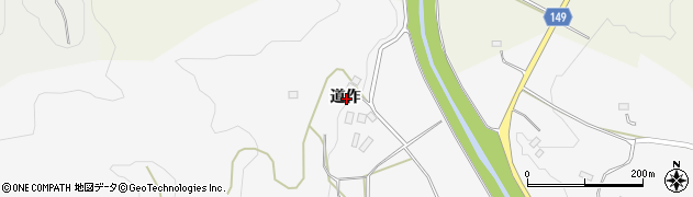 福島県伊達市霊山町山戸田道作周辺の地図