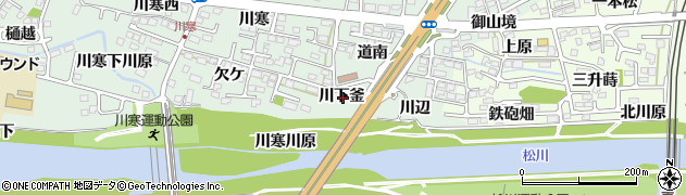 福島県福島市北沢又川下釜周辺の地図