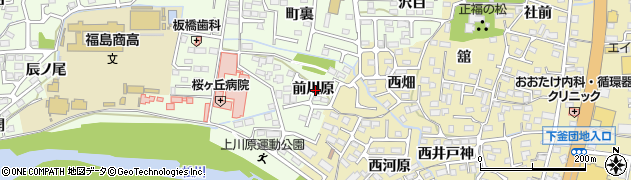 福島県福島市丸子前川原周辺の地図