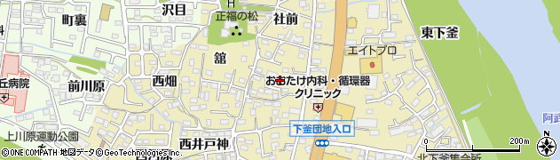 福島県福島市本内西町周辺の地図
