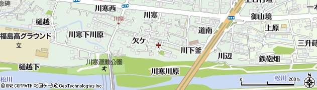 福島県福島市北沢又欠ケ6周辺の地図