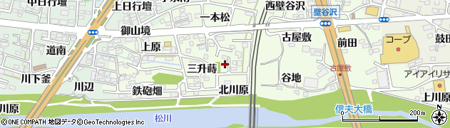 福島県福島市御山三升蒔17周辺の地図
