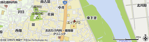 福島県福島市本内（北町裏）周辺の地図