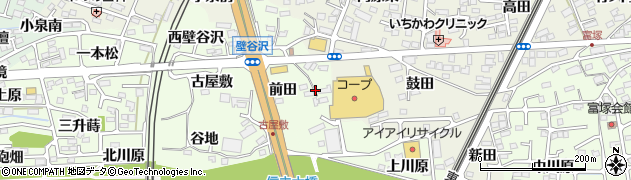 福島県福島市御山（東壁谷沢）周辺の地図
