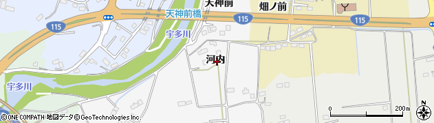 福島県相馬市今田（河内）周辺の地図