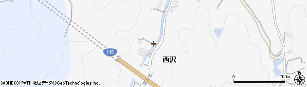 福島県伊達市保原町柱田西沢周辺の地図