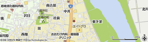福島県福島市本内南中井周辺の地図