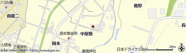 福島県福島市岡島中屋敷34周辺の地図