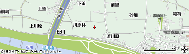 福島県福島市笹谷（川原林）周辺の地図