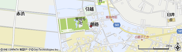 新潟県新潟市南区朝捲周辺の地図