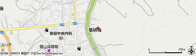 福島県伊達市霊山町掛田（薬研坂）周辺の地図