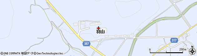 福島県伊達市保原町富沢（羽山）周辺の地図