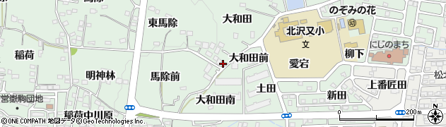 福島県福島市北沢又（狐塚）周辺の地図