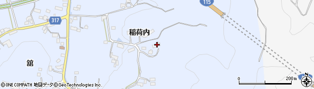 福島県伊達市保原町富沢稲荷内64周辺の地図