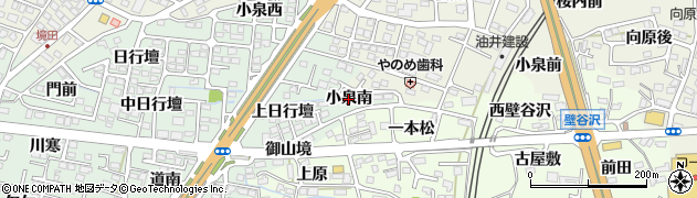 福島県福島市北沢又（小泉南）周辺の地図
