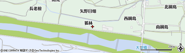 福島県福島市大笹生（狐林）周辺の地図