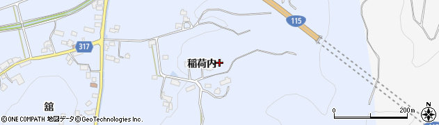 福島県伊達市保原町富沢稲荷内39周辺の地図
