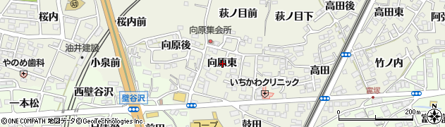 福島県福島市南矢野目（向原東）周辺の地図
