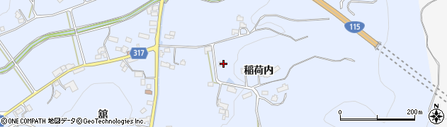 福島県伊達市保原町富沢稲荷内15周辺の地図