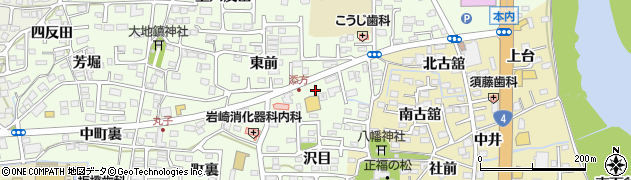 福島県福島市丸子漆方周辺の地図