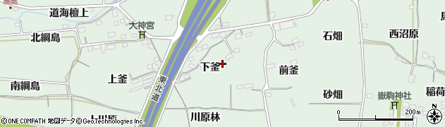 福島県福島市笹谷下釜周辺の地図