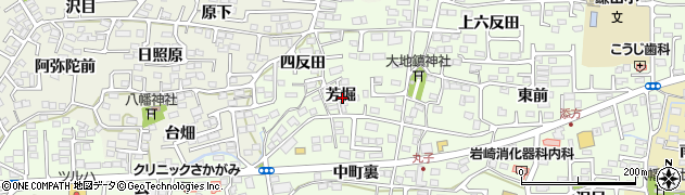 福島県福島市丸子芳堀周辺の地図