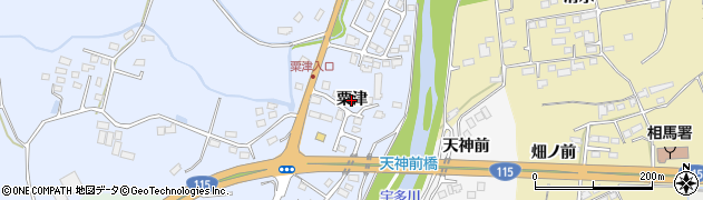 福島県相馬市粟津（粟津）周辺の地図