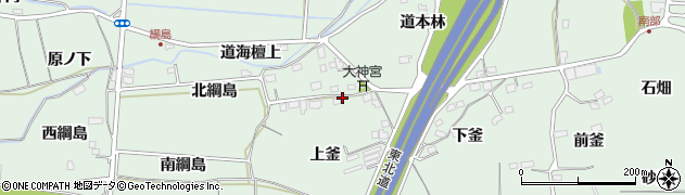 福島県福島市笹谷（上釜）周辺の地図