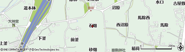 福島県福島市笹谷（石畑）周辺の地図