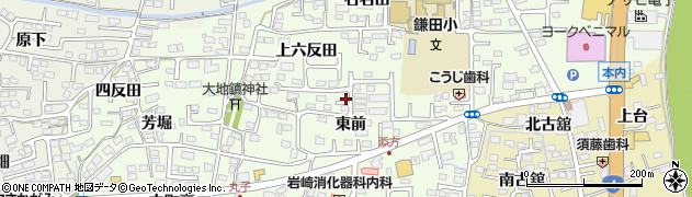 福島県福島市丸子東前周辺の地図
