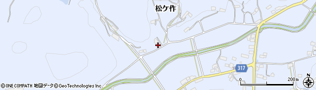 福島県伊達市保原町富沢松ケ作85周辺の地図
