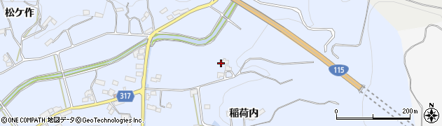 福島県伊達市保原町富沢稲荷内1周辺の地図