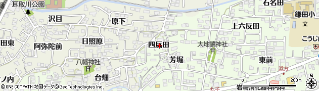 福島県福島市丸子四反田周辺の地図