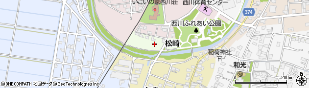 新潟県新潟市西蒲区松崎周辺の地図