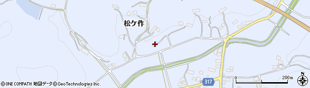 福島県伊達市保原町富沢松ケ作26周辺の地図
