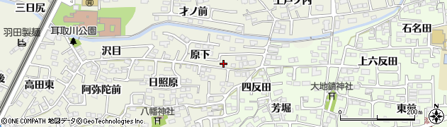 福島県福島市南矢野目（越前）周辺の地図