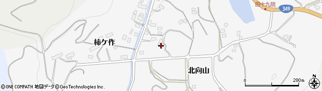 福島県伊達市保原町柱田（北向前）周辺の地図