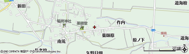福島県福島市大笹生薬師原周辺の地図