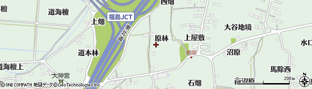 福島県福島市笹谷（原林）周辺の地図