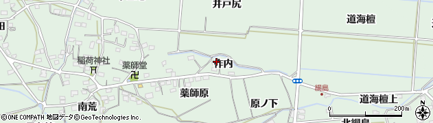 福島県福島市大笹生作内周辺の地図
